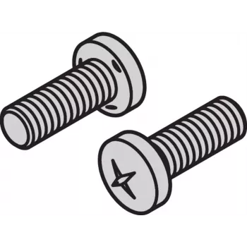 SCHROFF Flachkopfschraube M5x12 verzinkter Stahl Kreuzschlitz DIN 7985, 100 Stück 21100788