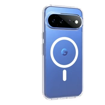 SCREENOR Bumper Case für Google Pixel 11 Pro XL – Magnetisch MagSafe-kompatibel, Transparent mit schwarzem Rahmen, TPU/PC