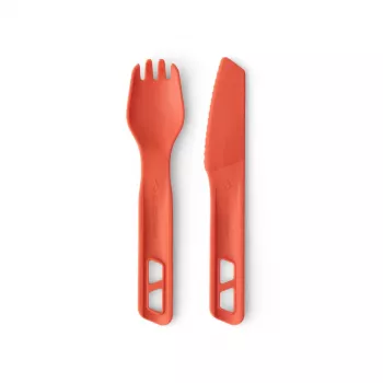 Sea To Summit Passage Cutlery Set Orange - 3-teiliges leichtes Campingbesteck-Set