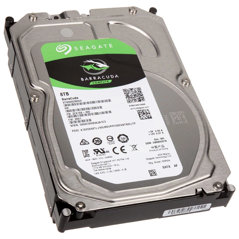 Seagate Barracuda ST8000DM004 8 TB 3.5-Zoll interne Festplatte SATA III 5400 U/min 256 MB Cache