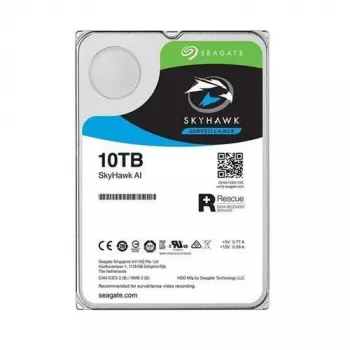 Seagate SkyHawk 10TB Überwachungs-Festplatte, 3,5 Zoll, SATA 6Gb/s, 7200 U/min, 256MB Cache, CMR