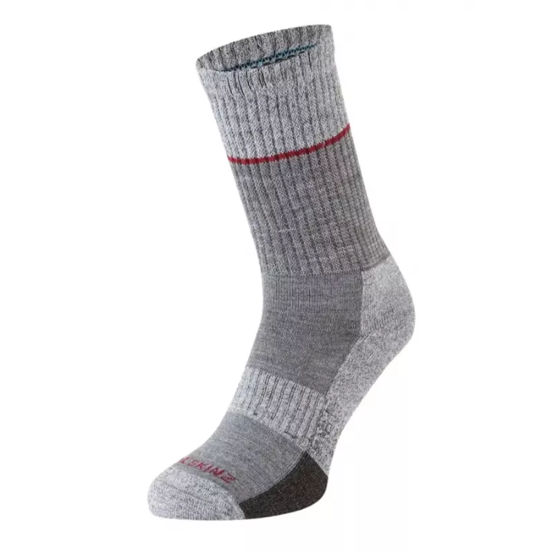 SealSkinz Socken Solo QuickDry Mid Grau/Weiß/Rot