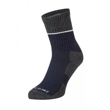 SealSkinz Socken Solo QuickDry Mid Navy/Grey Marl