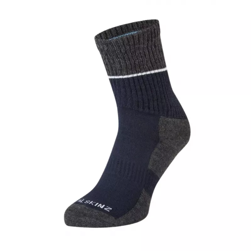 SealSkinz Socken Solo QuickDry Mid Navy/Grey Marl