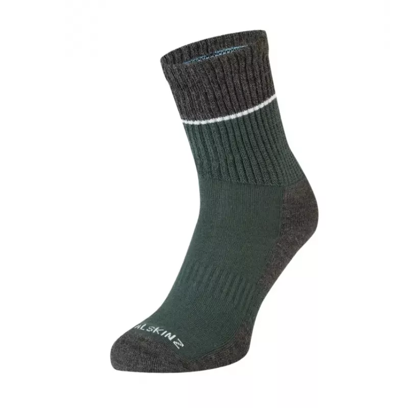 SealSkinz Socken Solo QuickDry Mid Olive/Grey Marl