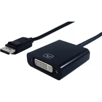 SECOMP STANDARD DisplayPort Stecker auf DVI-D Single Link Buchse Adapterkabel, 15cm, Schwarz (11.55.3202)