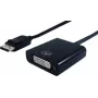 SECOMP STANDARD DisplayPort Stecker auf DVI-D Single Link Buchse Adapterkabel, 15cm, Schwarz (11.55.3202)