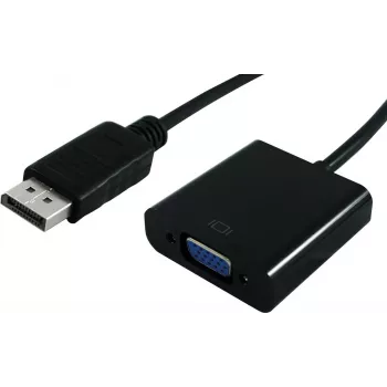 SECOMP STANDARD DisplayPort auf VGA Adapterkabel, DP Stecker auf VGA Buchse, 1m, Schwarz (S3201-10)