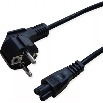 SECOMP STANDARD Netzkabel, 3-polige Notebook-Buchse, Schwarz, 1,8 m (S2308)