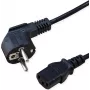 SECOMP STANDARD Netzkabel, gerade IEC-Buchse, Schwarz, 1,8 m (S2309)