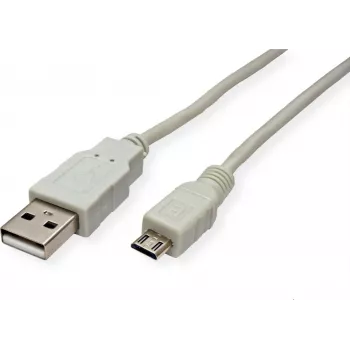 SECOMP STANDARD USB 2.0 Kabel, USB A Stecker auf Micro USB B Stecker, 3 m, Schwarz S3153