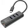 SECOMP STANDARD USB-C auf Gigabit Ethernet Konverter + 3-Port USB 3.0 Hub (S1431)