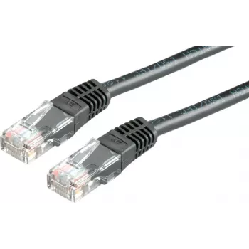 SECOMP STANDARD UTP Patchkabel Cat.6 (Class E), Schwarz, 5 m (S1765)
