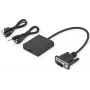 SECOMP STANDARD VGA + Audio zu HDMI Adapterkabel, 0,23 m, Schwarz S3211