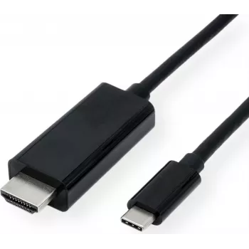 SECOMP USB-C auf HDMI Adapterkabel, 4K, 2 m, Schwarz S3731