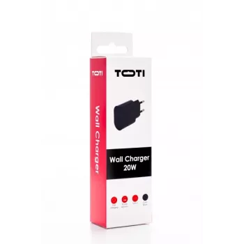 SEEK TOTI 20W USB-C PD Fast Wall Charger, Schwarz