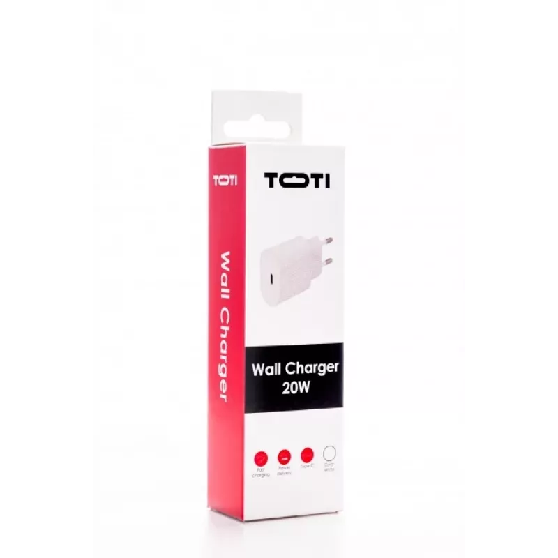 SEEK TOTI 20W USB-C PD Portable Wall Fast Charger, Weiß