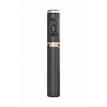 SEEK TOTI Selfie Stick mit verstecktem Design und stabilem Stativ Q12, Schwarz