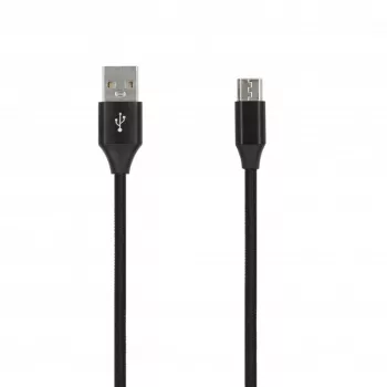 SEEK TOTI USB A auf Micro USB, 2m geflochtenes Kabel, 2A, Schwarz