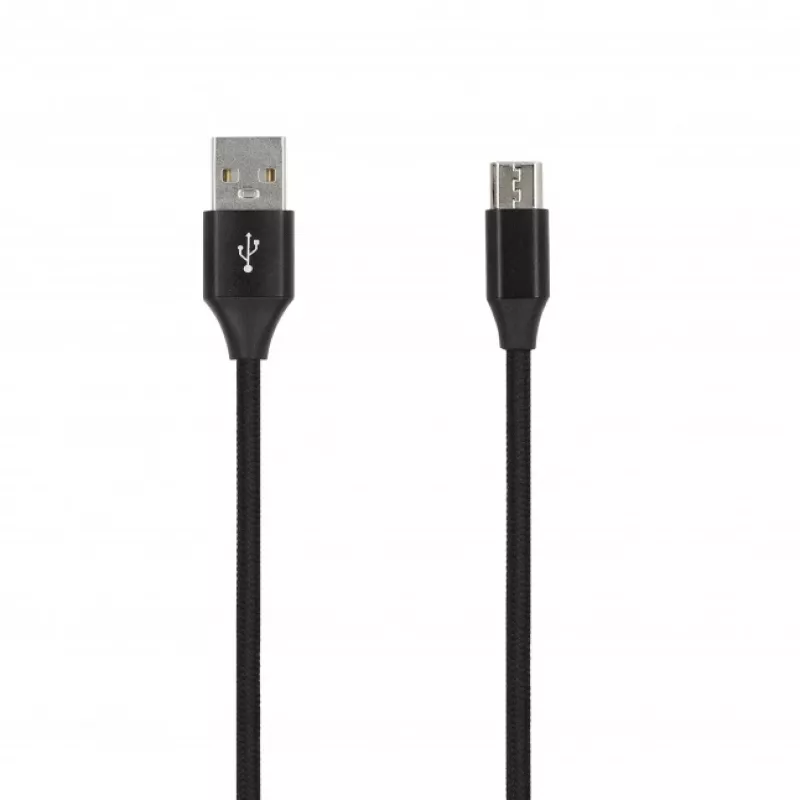 SEEK TOTI USB A auf Micro USB, 2m geflochtenes Kabel, 2A, Schwarz
