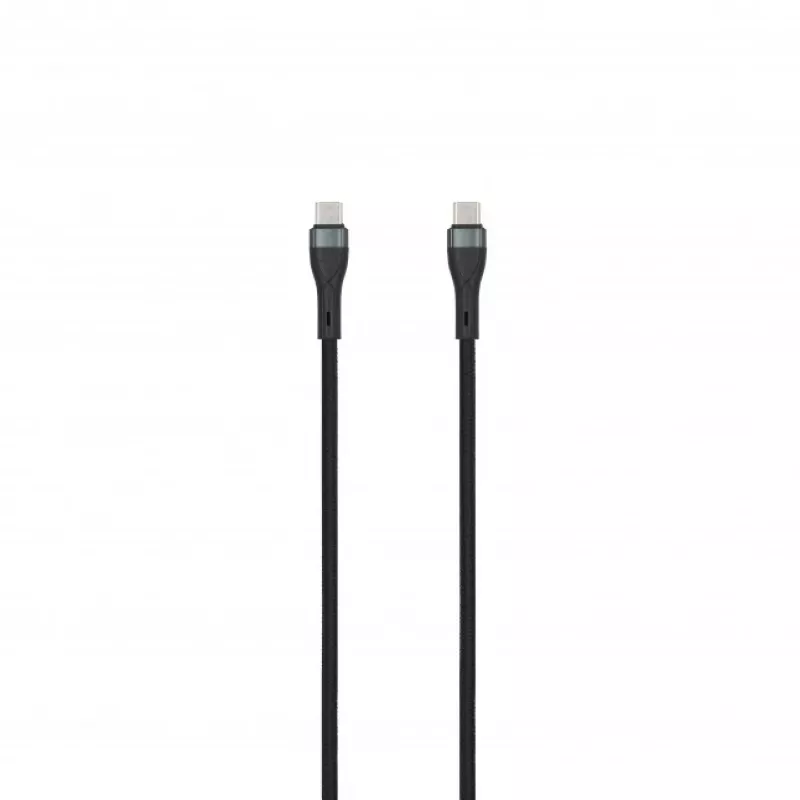 SEEK TOTI USB-C auf USB-C 2m geflochtenes Kabel 3A Schwarz