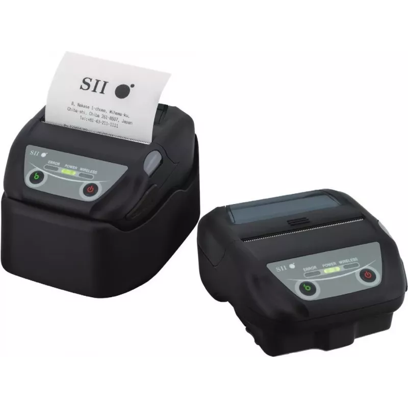 Seiko Instruments MP-B30 Mobiler Thermodrucker für Etiketten, 203 dpi, 127 mm/s, USB & Bluetooth, Schwarz MP-B30-B02JK1-EA