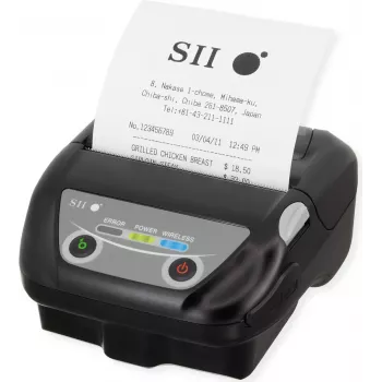 Seiko Instruments MP-B30 Mobiler Thermodrucker für Etiketten, 203 dpi, 127 mm/s, USB & Bluetooth, Schwarz MP-B30-B02JK1-EA