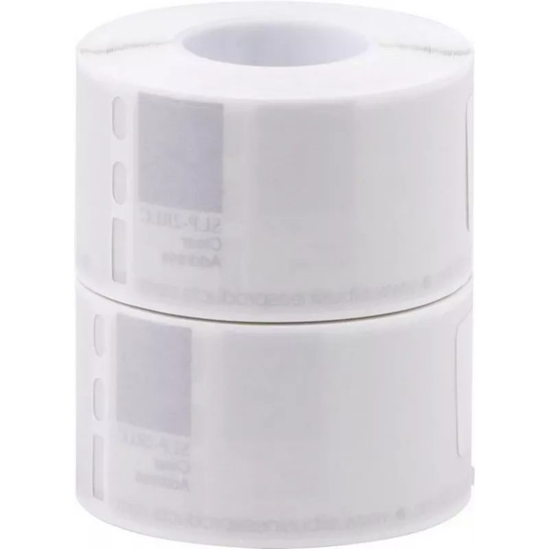 Seiko SLP-2RLC Klare Adressetiketten 28x89mm, 2 Rollen, 260 Etiketten, Weiß, Permanentkleber, Direktthermo, für Smart Label Printer