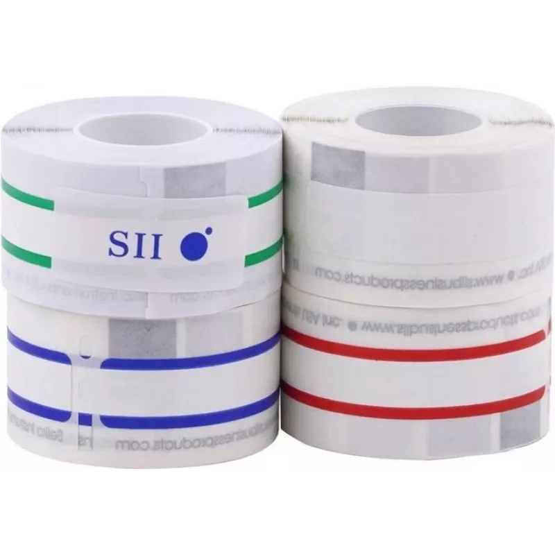 Seiko SLP-4AST Adressetiketten in verschiedenen Farben - 28 x 89 mm, 520 Etiketten (4 Rollen à 130) für Smart Label Printer 420/425/430/440/450 16.06.2037