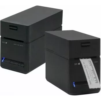 SEIKO SLP-720RT WLAN-Etikettendrucker, 300 dpi Direktthermo, USB/Ethernet/Wi-Fi, Automatischer Cutter, Schwarz/Grau