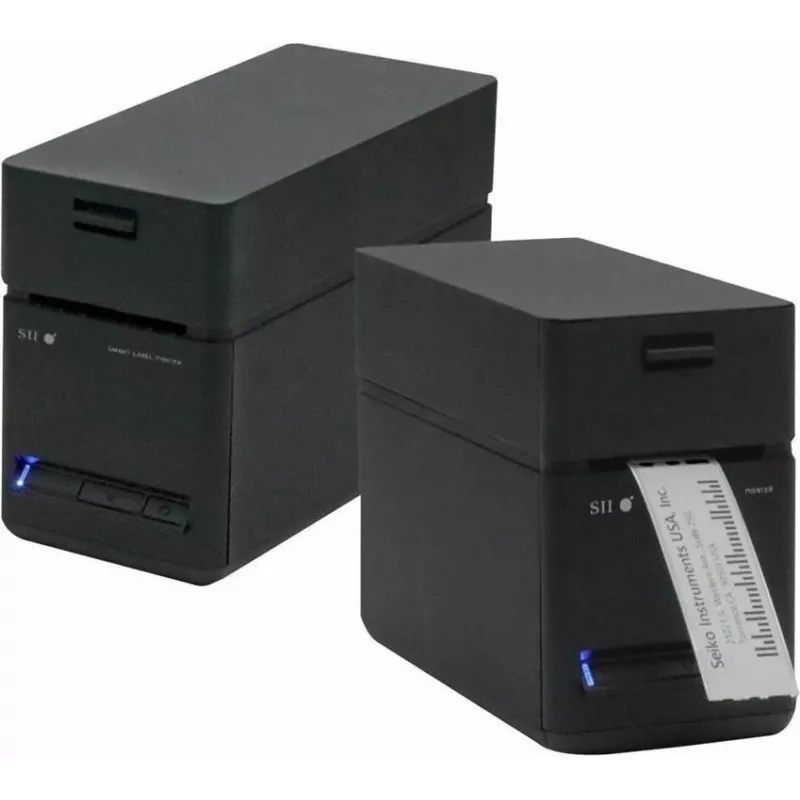 SEIKO SLP-720RT WLAN-Etikettendrucker, 300 dpi Direktthermo, USB/Ethernet/Wi-Fi, Automatischer Cutter, Schwarz/Grau