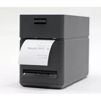 SEIKO SLP-720RT WLAN-Etikettendrucker, 300 dpi Direktthermo, USB/Ethernet/Wi-Fi, Automatischer Cutter, Schwarz/Grau