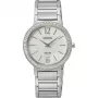 SEIKO SUP467P1 Damenuhr Solar-Quarz 30,5mm Edelstahl Silber Perlmutt Diamant