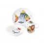 SELTMANN COLORFUL WILDLIFE Kindergeschirr-Set 3-teilig aus Porzellan - Teller, Schale, Becher - Tiermotive