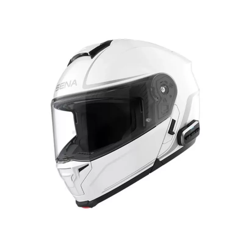 Sena OUTRUSH 2 Smart Modular Helm mit Mesh-Intercom, Glänzend Weiß, L
