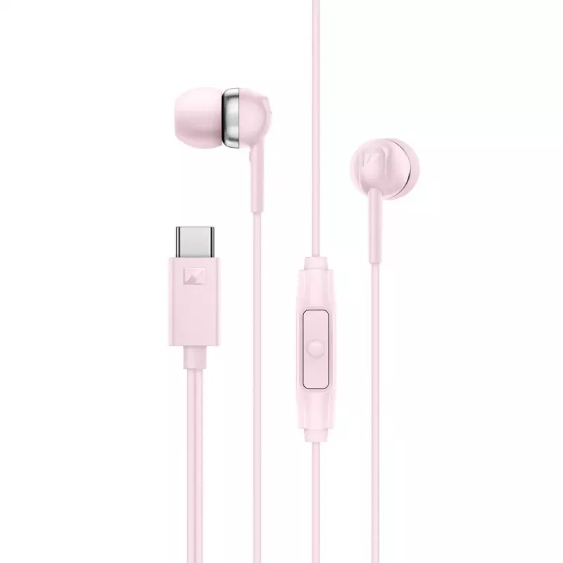 Sennheiser CX 80U Kabelgebundene In-Ear-Kopfhörer mit Mikrofon und Inline-Fernbedienung, Sakura Pink, 17 Hz - 20 kHz