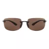SERENGETI MAN SS755004-S Aviator Sonnenbrille - Drivers Brown Glas - Gunmetal Gestell