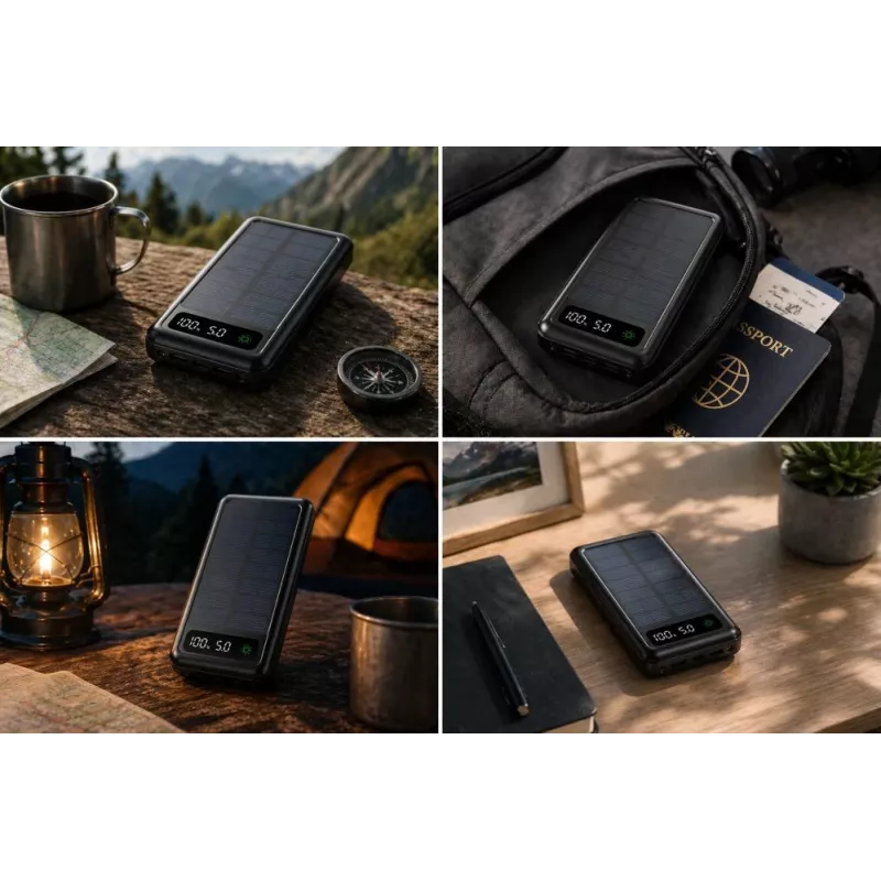 Setty Solar Power Bank SLR-120 20000 mAh Schwarz