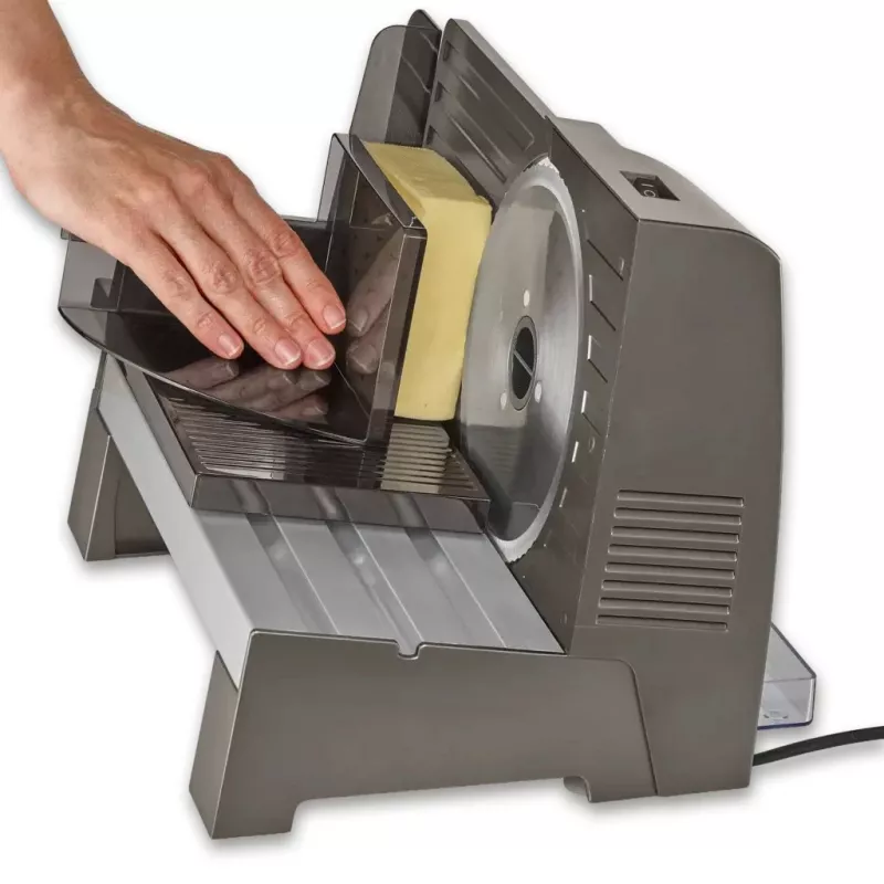Severin AS 3918 Elektrische Küchenmaschine Aufschnittmaschine 180W Silber/Schwarz