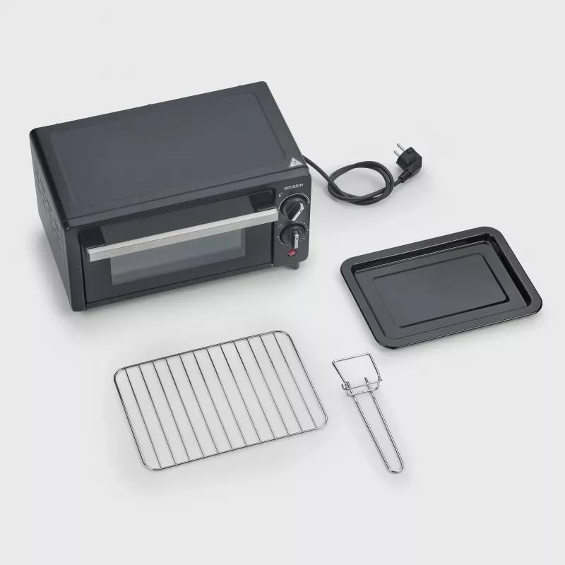 Severin TO 2062 Tischbackofen mit Drehspieß, 20 L, 1500 W, Schwarz