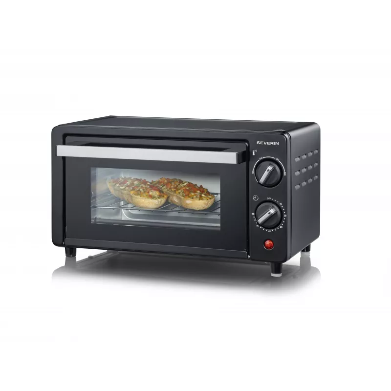 Severin TO 2062 Tischbackofen mit Drehspieß, 20 L, 1500 W, Schwarz