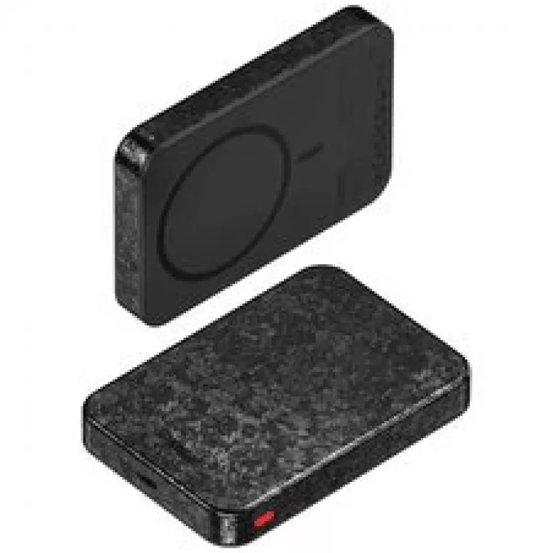SHARGE CarbonMag 10K kabellose Powerbank, 10.000mAh, Qi2 15W, USB-C 20W, Schwarz YDD-SG-C2TXWCX-HEI