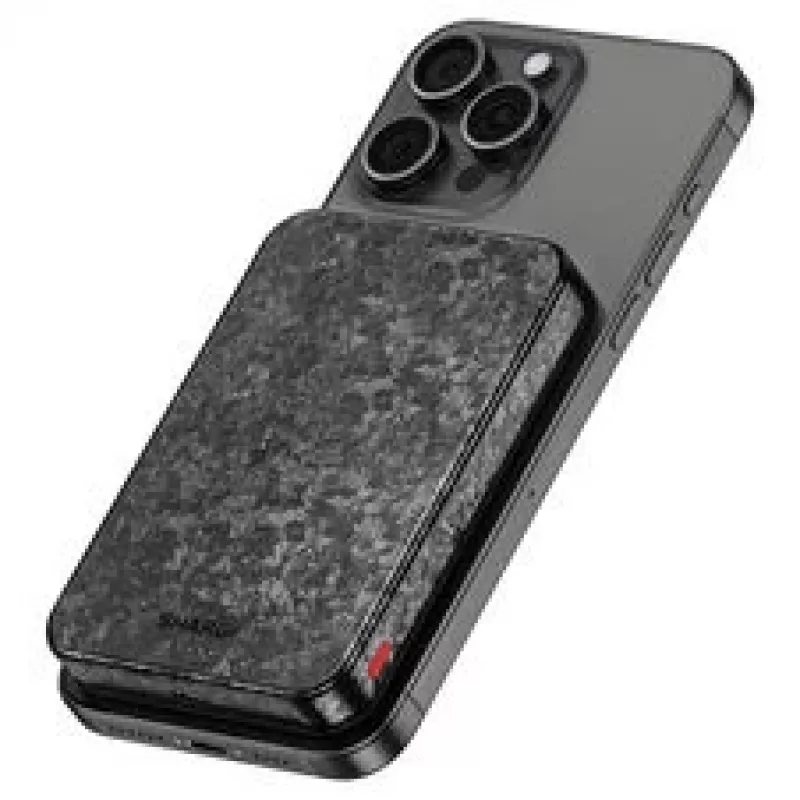 SHARGE CarbonMag 10K kabellose Powerbank, 10.000mAh, Qi2 15W, USB-C 20W, Schwarz YDD-SG-C2TXWCX-HEI