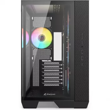 Sharkoon Steel Shark Black Tempered Glass x2 Mid-Tower Gehäuse