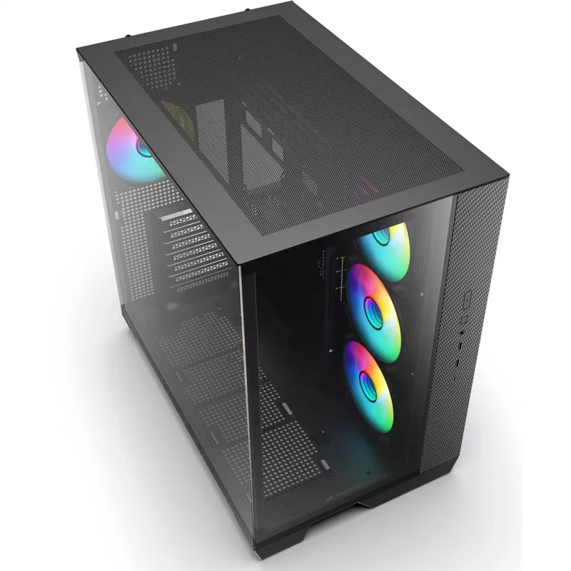 Sharkoon Steel Shark Black Tempered Glass x2 Mid-Tower Gehäuse