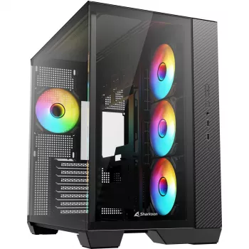 Sharkoon Steel Shark Black Tempered Glass x2 Mid-Tower Gehäuse