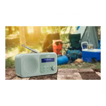 Sharp Tokyo DR-P420(GN) tragbares DAB+/FM-Radio, Bluetooth 5.3, Aquamaringrün