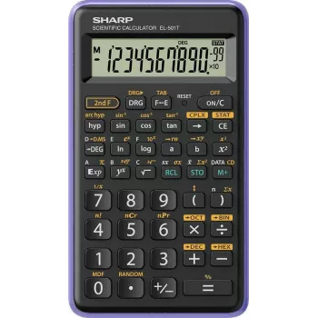 Sharp EL-501T wissenschaftlicher Taschenrechner, 10-stelliges LCD, 131 Funktionen, Taschenformat, Schwarz SH-EL501TBVL