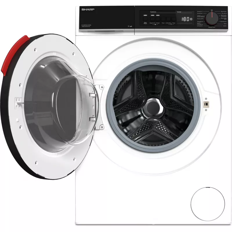 SHARP ES-WNFB214CWDA-DE Frontlader-Waschmaschine, 10 kg, 1400 U/min, Weiß, Wi-Fi, Advanced Inverter Motor