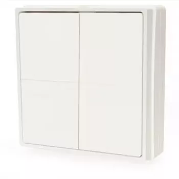 Shelly Blu ZB Wall Switch 4 Smart Wireless 4-Tasten-Wandschalter, Zigbee & Bluetooth, batteriebetrieben, Weiß Shelly_B_ZB_WS_4_SA